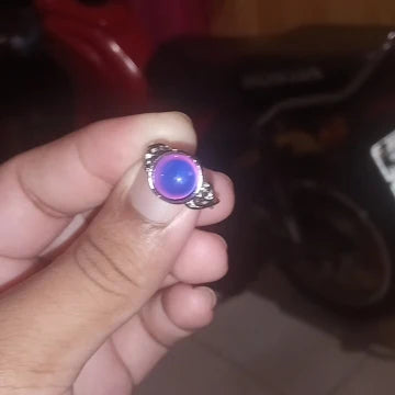 Color Changing Mood Test Ring Round Emotion Feeling Rings Temperature Control Gems Rings for Women Girls Mother's Day Gift