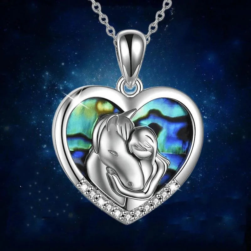 Heart Horse Necklace