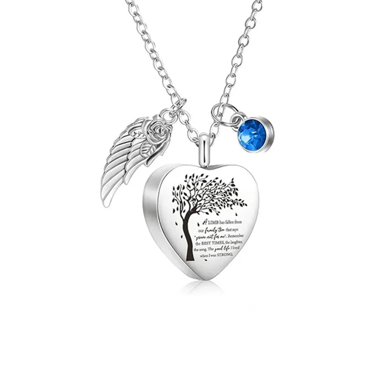 3-Style Stainless Steel Cremation Urn Necklace