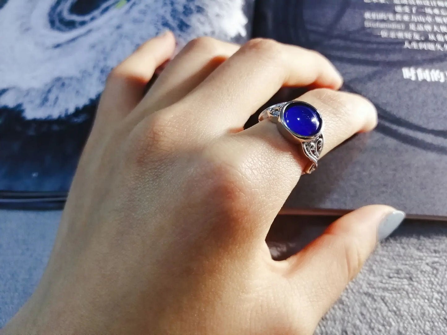 Color Changing Mood Test Ring Round Emotion Feeling Rings Temperature Control Gems Rings for Women Girls Mother's Day Gift