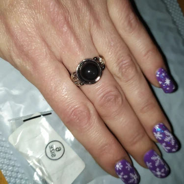 Color Changing Mood Test Ring Round Emotion Feeling Rings Temperature Control Gems Rings for Women Girls Mother's Day Gift