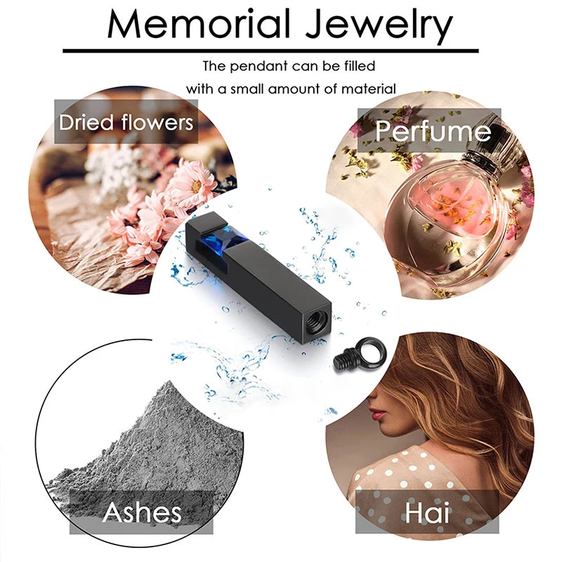 3-Style Stainless Steel Cremation Urn Necklace