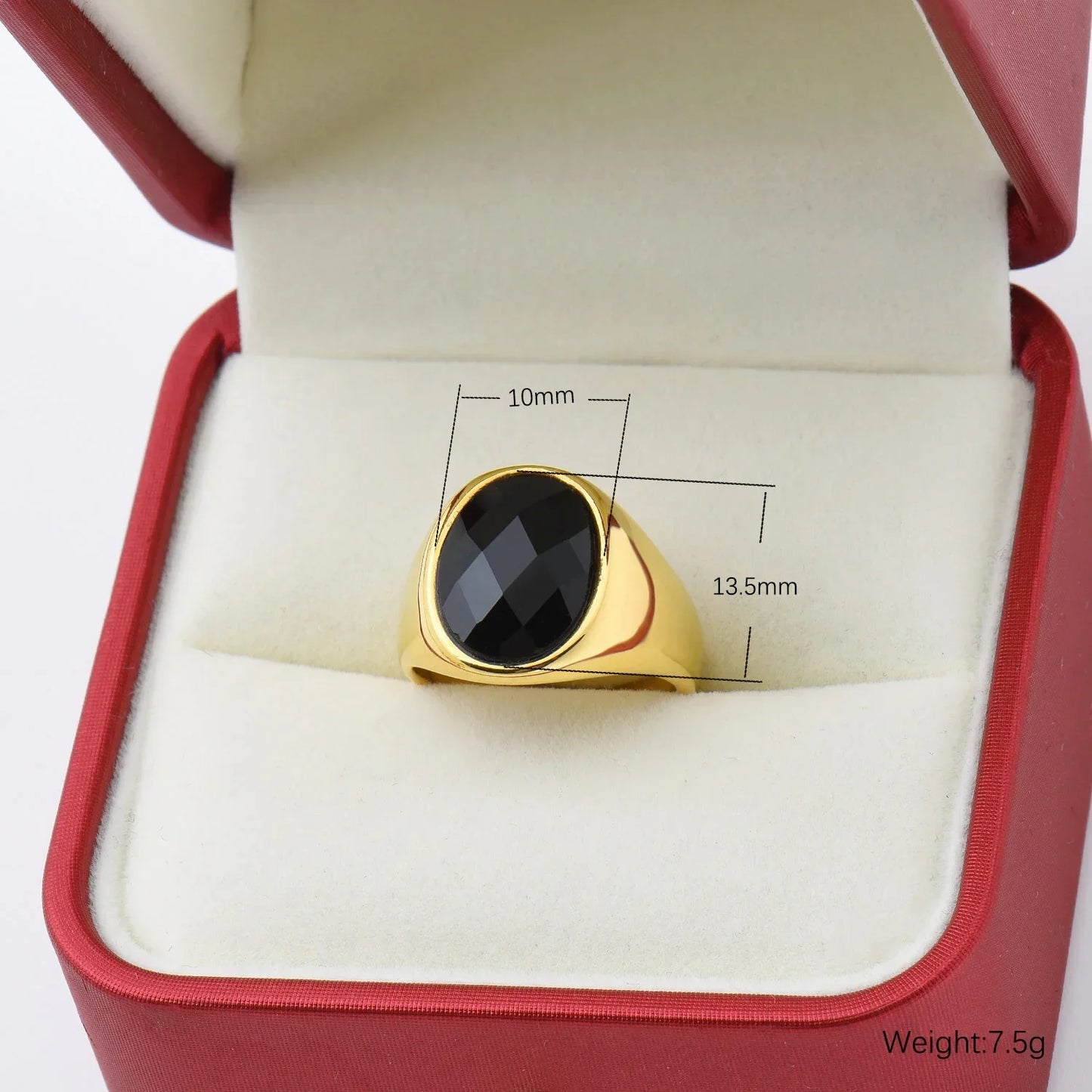 ZY 1pc Minimalist Men's/Women Gem style Wedding Titanium steel Golden ring,Fashion Men's 316LStainless steel Rings Party Tr